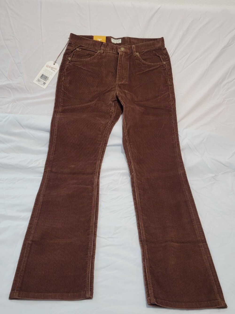 Tecovas Men's Slim Straight Strech Brown Corduroy Multiple Sizes